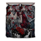Skull Love Rose Bedding Cover For Gothic Bedroom Decor