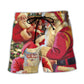 Santa Holiday Story Beach Shorts For Holiday Cruises And Distinctive Seasonal Style