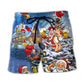 Christmas Santa Beer Beach Shorts For Casual Day Trips And Laid Back Styling