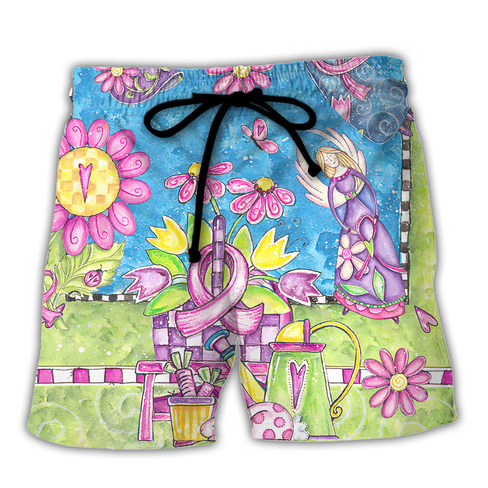 Pink Breast Cancer Awareness Beach Shorts For Warm Weather Outings And Everyday Comfort