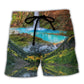 America National Parks Landscape Beach Shorts For Warm Weather Holiday Style