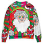 Christmas Colorful Santa Hippie Sweater For Winter Celebrations Family Events And Relaxed Seasonal Styling