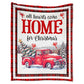 Cardinal Red Truck Christmas Flannel Blanket For Cozy Bedroom Sofa Decor