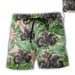 Motorcycle Sweet Cool Style Personalized Photo Beach Shorts Artwork Detail For Tropical Travel And Everyday Wear