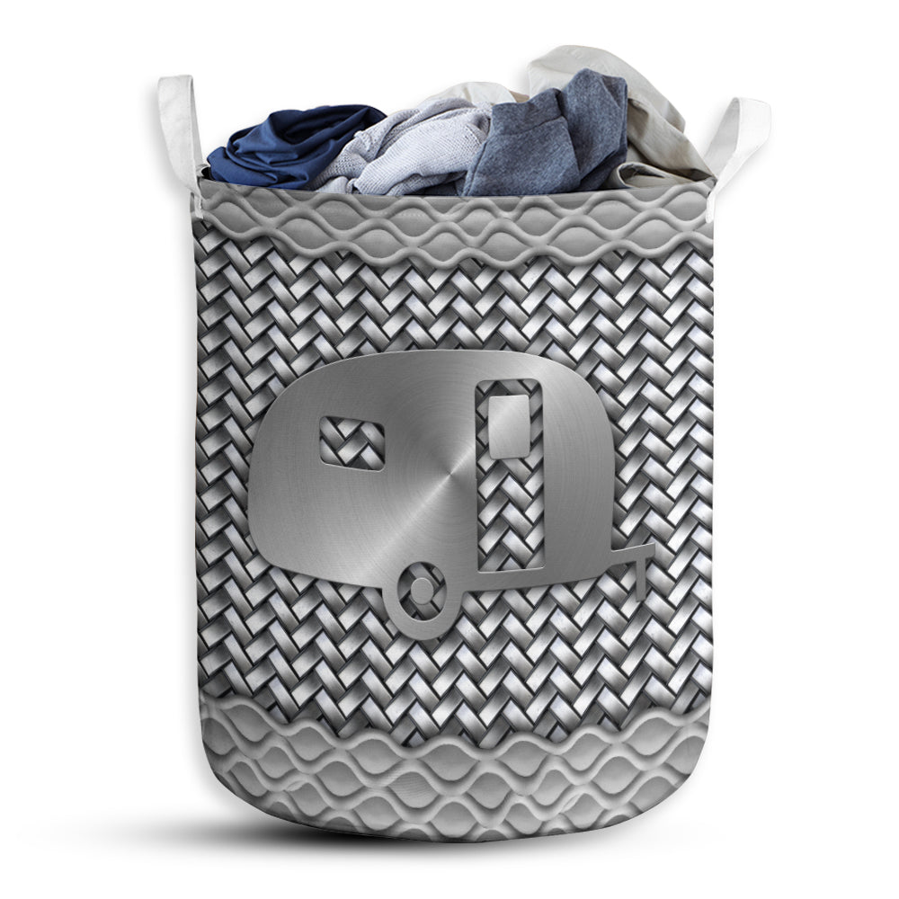 Small Size Camping Van Metal Style Laundry Basket For Bathroom Bedroom Storage