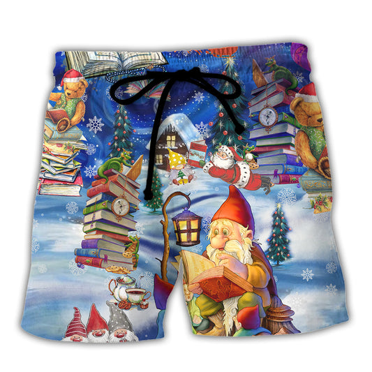 Book Reading Makes Me Happy Christmas Beach Shorts For Festive Outdoor Style
