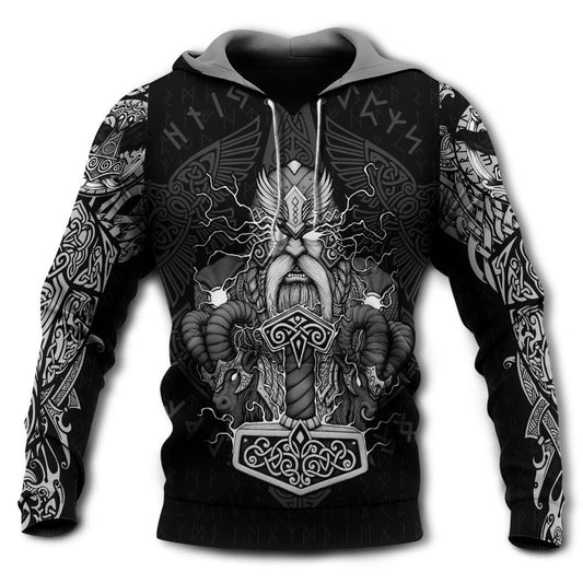 Viking Warrior Thunder God Myth Hoodie For Norse Heritage Style Outdoor Events And Comfortable Layering