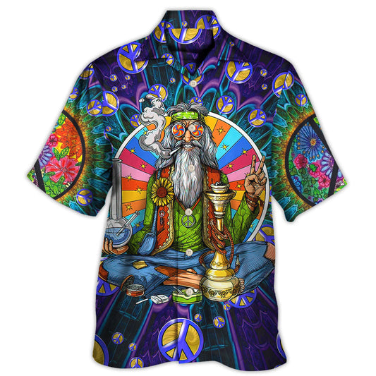 Bohemian Vintage Peace Sign Humor Hawaiian Shirt For Warm Weather Adventures And Everyday Comfort