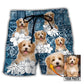 Dog Summer Aloha Tropical Personalized Photo Beach Shorts Artwork Detail For Comfortable Everyday Summer Wear