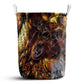 Skull Motorcycle Racing Fast Fire Laundry Basket For Room Home Organizer