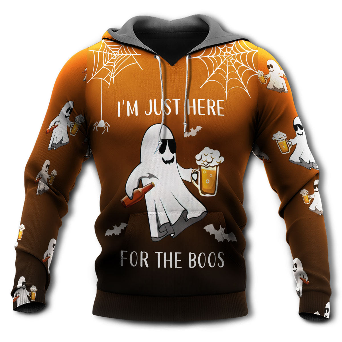 Halloween Boo Beer Hoodie For Halloween Style Outdoor Activities And Relaxed Outfits