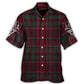 Scottish Tartan Hawaiian Shirt Pattern Detail For Vacation Travel And Daily Wear