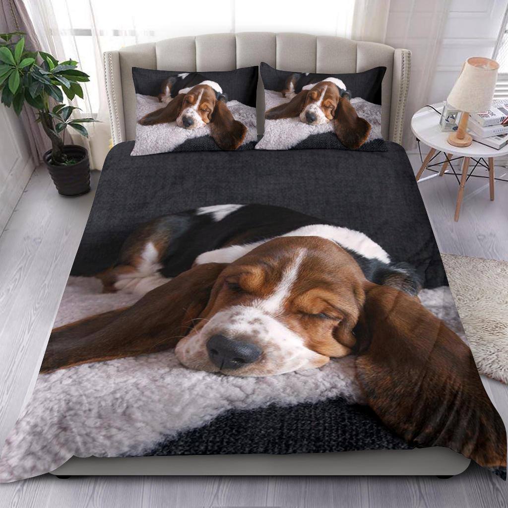 Dog Goodnight Basset Hound Bedding Cover For Pet Lover Bedroom Decor