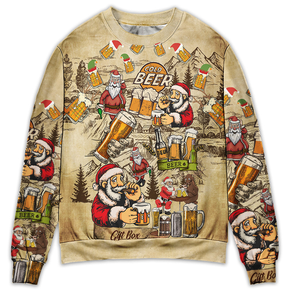 Christmas Merry Xmas Beer Theme Sweater For Festive Events Weekend Outings And Comfortable Winter Style