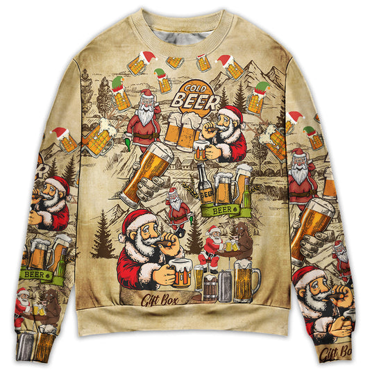 Christmas Merry Xmas Beer Theme Sweater For Festive Events Weekend Outings And Comfortable Winter Style