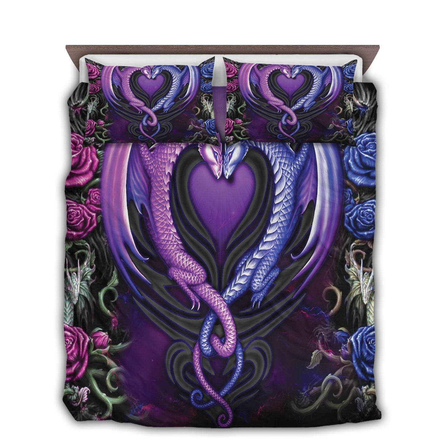 Dragon Couple Love Bedding Cover For Fantasy Bedroom Decor