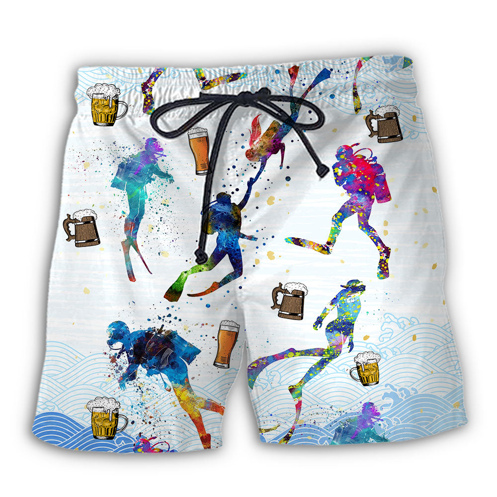 Diving Beer Beach Shorts For Warm Weather Outings And Laid Back Styling