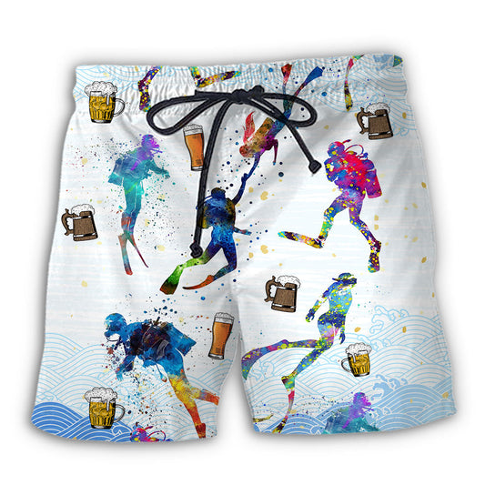 Diving Beer Beach Shorts For Warm Weather Outings And Laid Back Styling