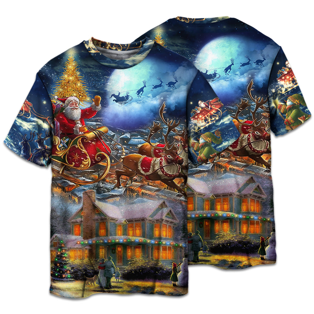 Santa Snowman Family Holiday Short Sleeve Pajamas Set For Christmas Mornings And Relaxed Lounging