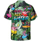 Tropical Funny Kayaking Flamingo Water Hawaiian Shirt For Resort Trips, Coastal Parties, And Warm Weather Style