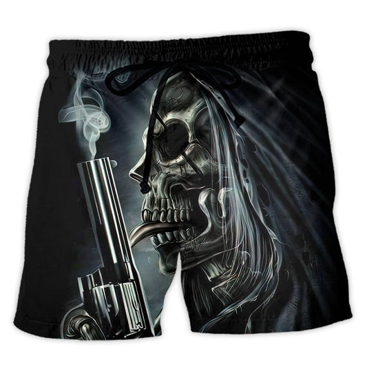 Skull Beach Shorts For Casual Day Trips And Leisure And Relaxation
