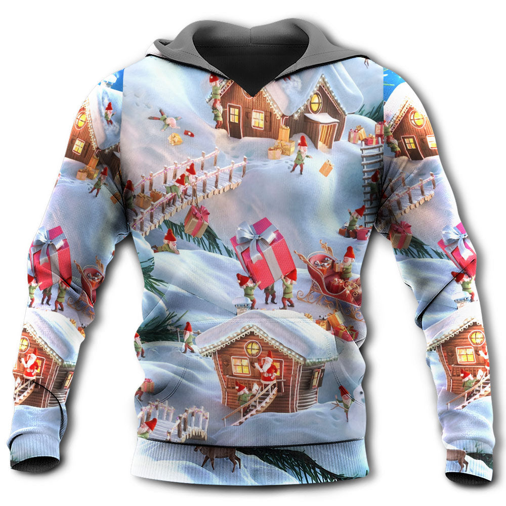 Christmas Santa Gnome Hoodie For Holiday Vacations Winter Events And Everyday Comfort