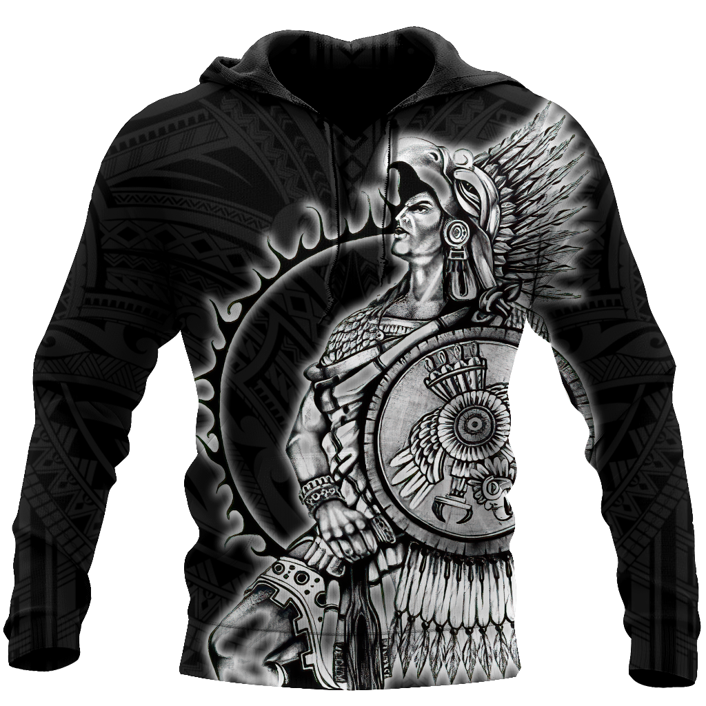 Mexican Aztec Warrior Hoodie For Heritage Inspired Streetwear Travel And Everyday Style