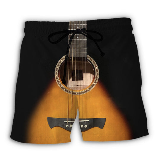 Guitar Music Beach Shorts For Holiday Cruises And Weekend Casual Style