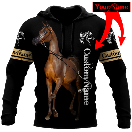 Arabian Horse Hoodie For Equestrian Enthusiasts Casual Wear And Weekend Travel
