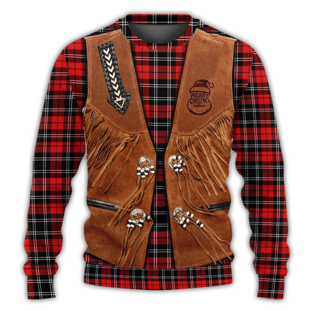 Santa Cowboy Christmas Vintage Sweater For Holiday Parties Family Gatherings And Seasonal Gift Giving