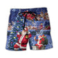 Santa Claus Christmas Light Beach Shorts For Poolside Relaxation And Easygoing Coastal Style