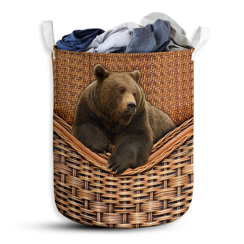 Small Size Bear Laundry Basket For Bathroom Bedroom Storage