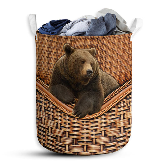 Small Size Bear Laundry Basket For Bathroom Bedroom Storage