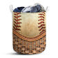 Baseball Rattan Mandala Laundry Basket For Bathroom Bedroom Storage