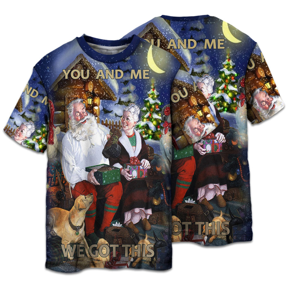 Together Through The Christmas Holidays Short Sleeve Pajamas Set For Holiday Bedtime And Cozy Home Wear