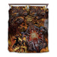 Skull Motorcycle Racing Bedding Cover For Gothic Bedroom Decor