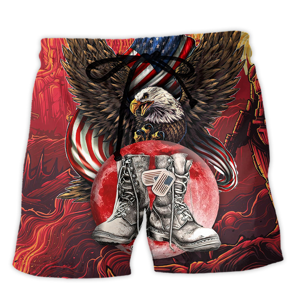 Veteran Boots Strong Spirit Beach Shorts For Summer Vacation And Coastal Travel