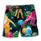 Tropical Colorful Bocce Beach Shorts For Tropical Holidays And Travel Ready Comfort