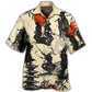 Samurai Mountain Sketch Hawaiian Shirt Design View For Summer Travel
