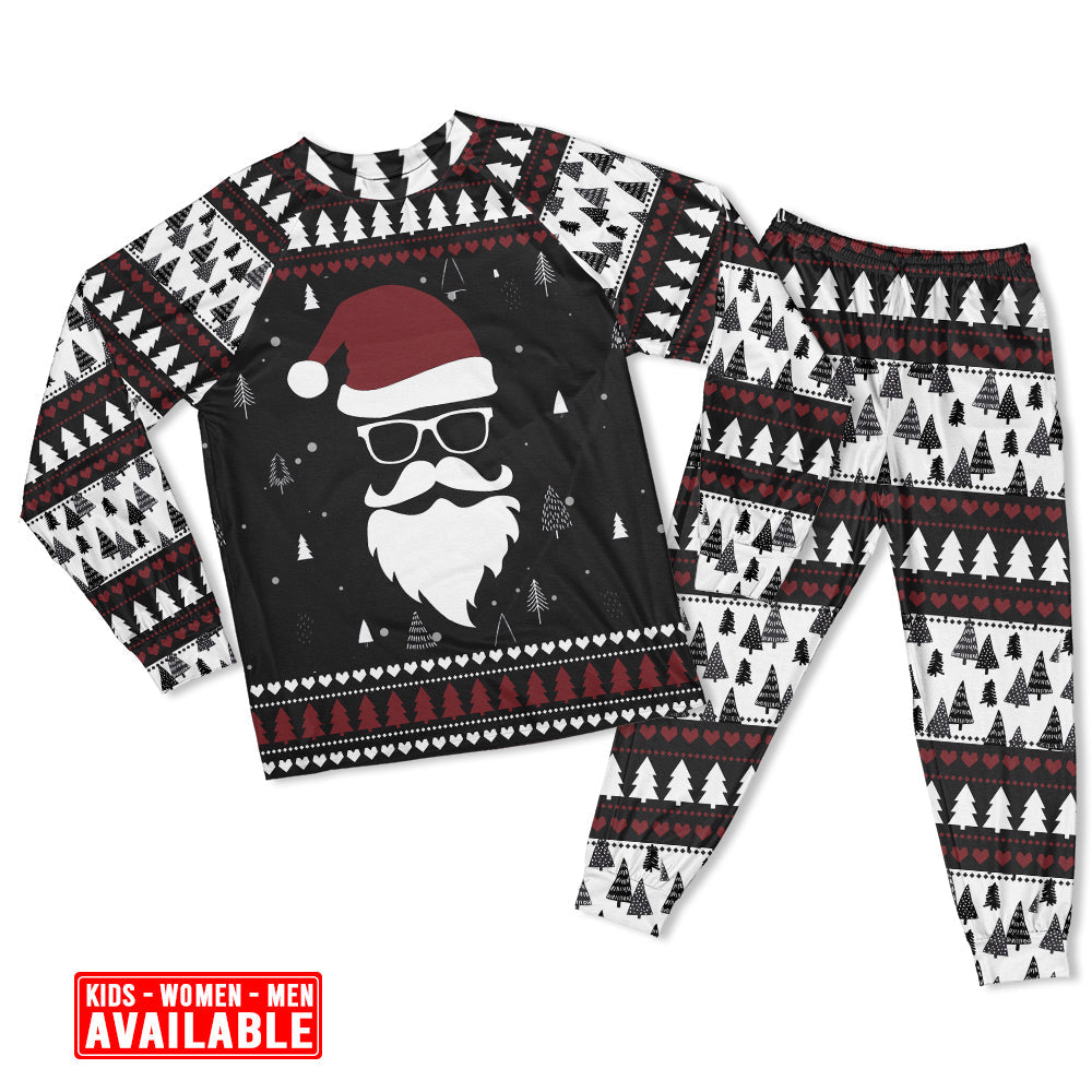 Rooftop Santa Gift Delivery Long Sleeve Pajamas Set For Holiday Bedtime And Cozy Home Wear