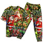Santa Christmas Gift Delivery Short Sleeve Pajamas Set For Festive Sleepovers And Family Photos