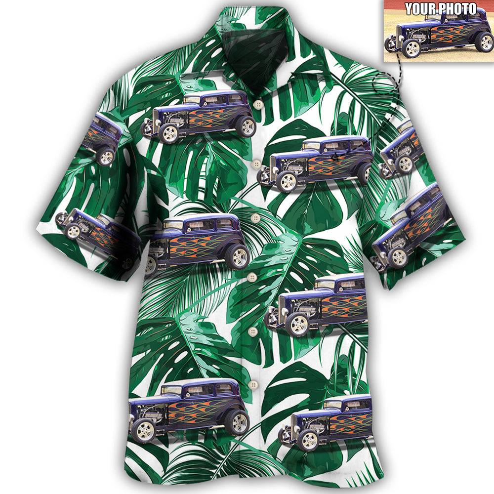 Hot Rod Various Custom Photo Hawaiian Shirt For Vacation Days And Relaxed Coastal Outings