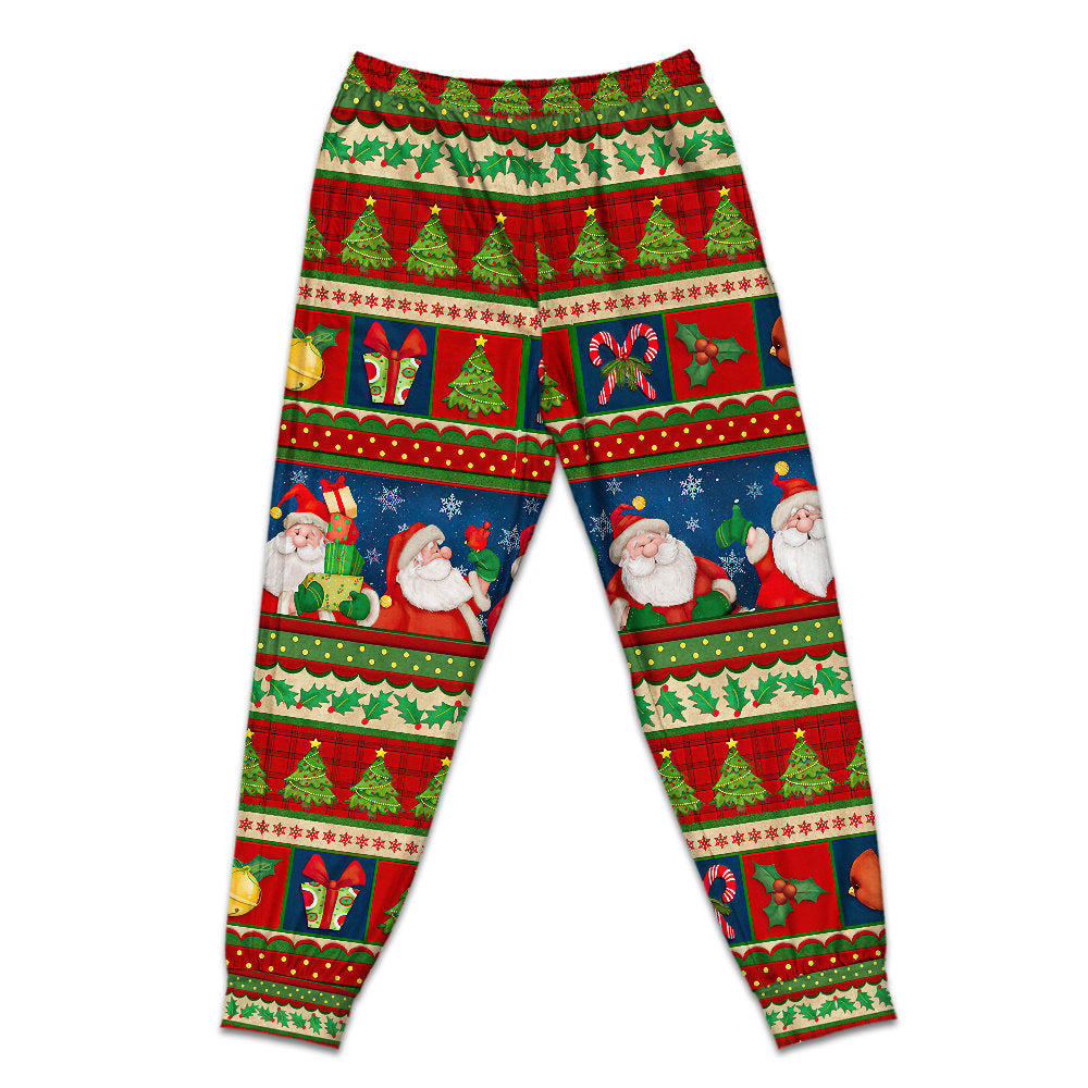 Happy Santa Christmas Short Sleeve Pajamas Set For Winter Nights And Thoughtful Gifting