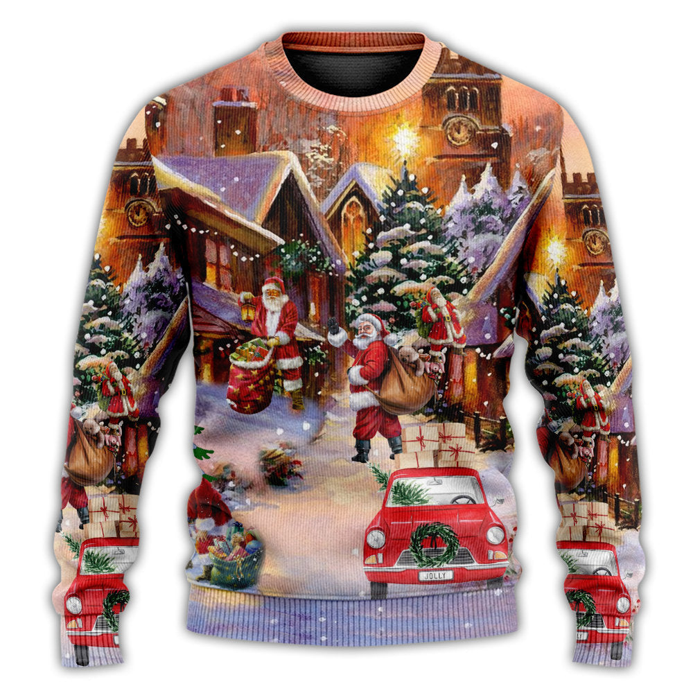 Christmas Santa Is Delivering Sweater For Festive Events Weekend Outings And Comfortable Winter Style