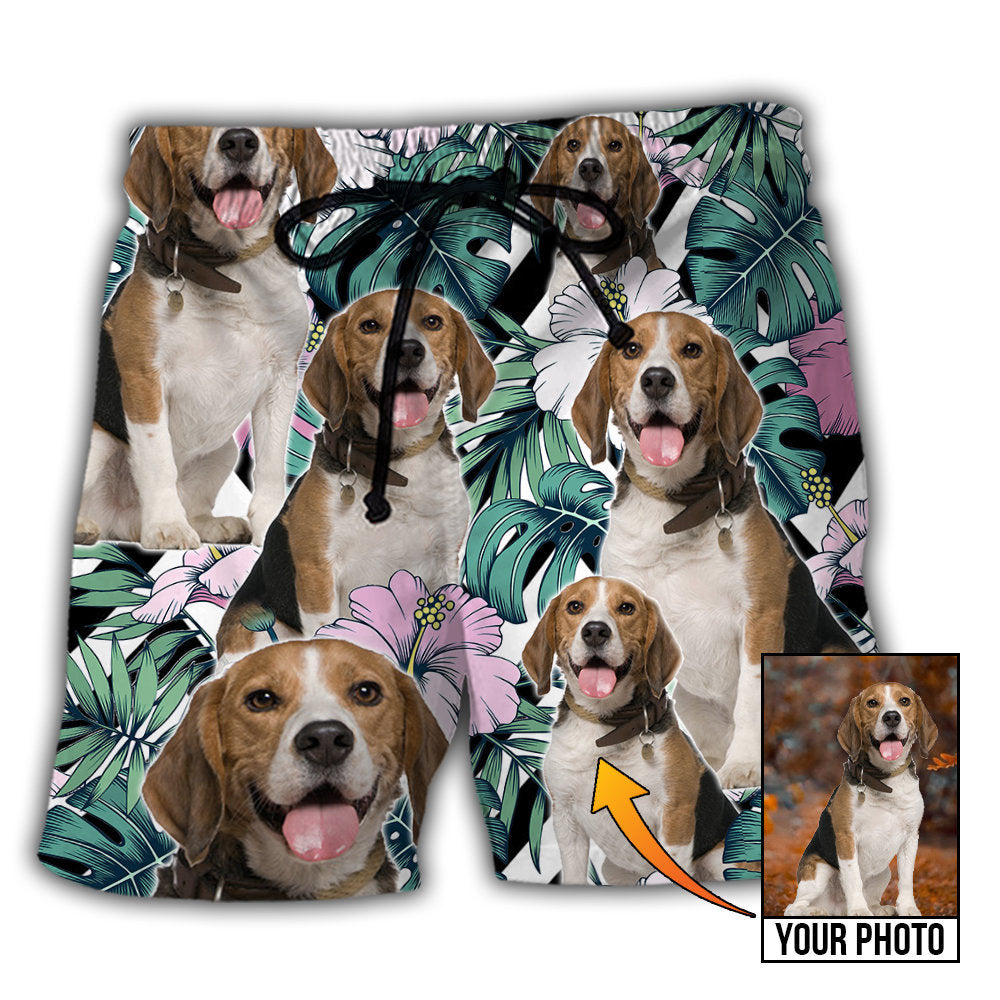 Dog Sweet Lover Personalized Photo Beach Shorts For Tropical Getaways And Weekend Adventures