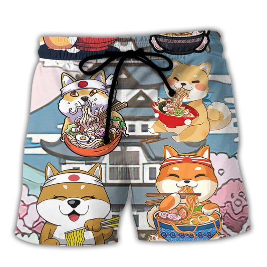Cat Ramen Beach Shorts For Coastal Adventures And Relaxed Casual Wear