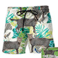 Cat Lover Various Style Personalized Photo Beach Shorts Pattern Detail For Sunny Outdoor Activities