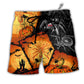 Halloween Spider Pumpkin Scary Hawaiian Print Beach Shorts For Bold Summer Vacation Style