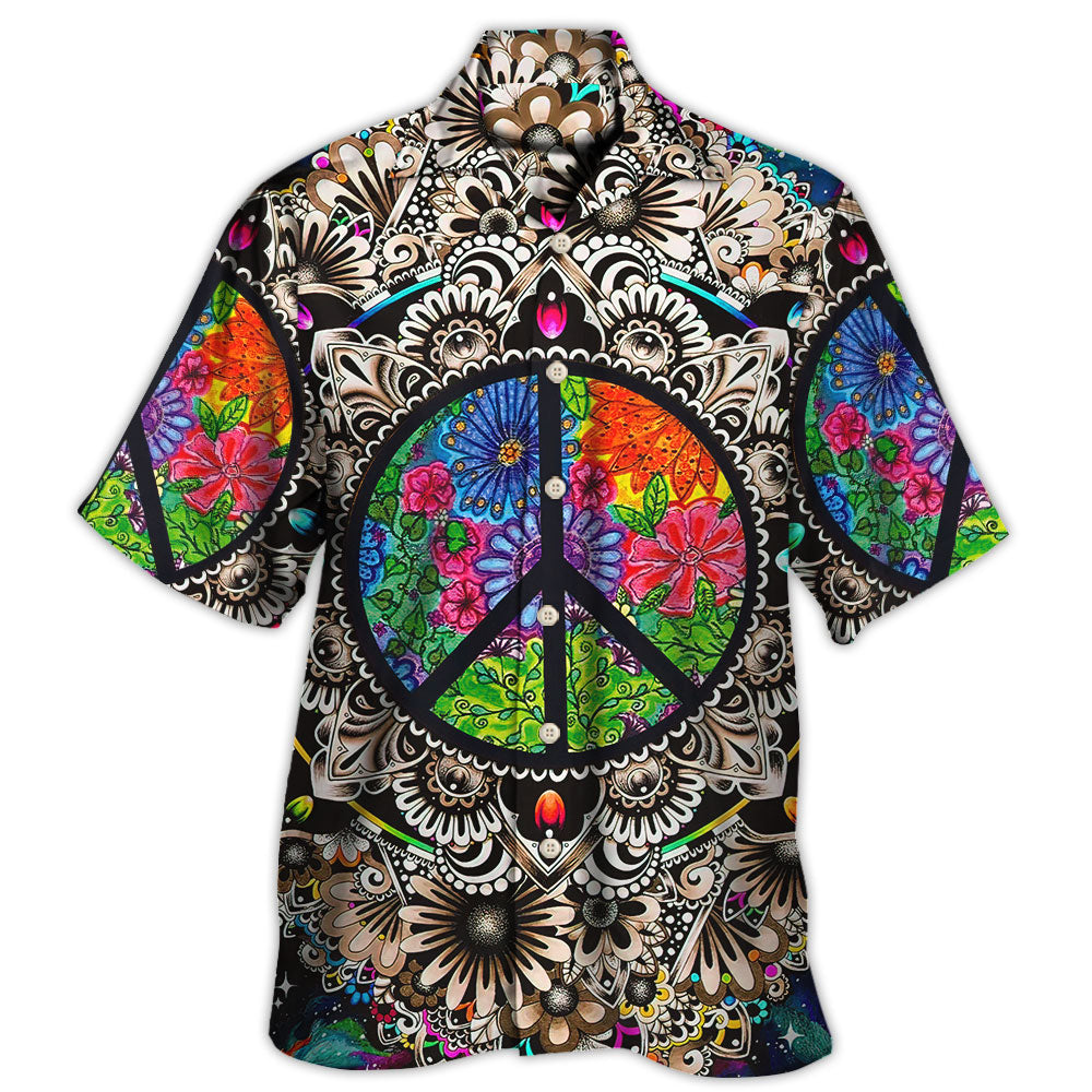 Bohemian Peace Galaxy Cosmic Hawaiian Shirt For Warm Weather Adventures And Everyday Comfort