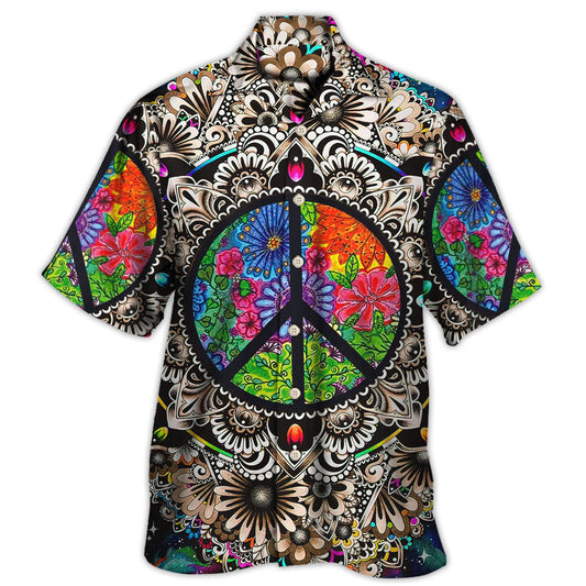 Bohemian Peace Galaxy Cosmic Hawaiian Shirt For Warm Weather Adventures And Everyday Comfort